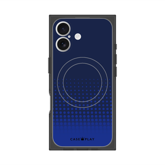 Premium Square Case with MagSafe［ Dot Gradation - Blue ］