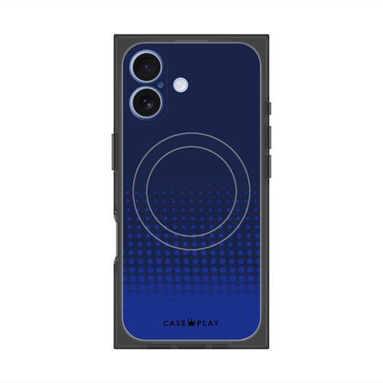 Premium Square Case with MagSafe［ Dot Gradation - Blue ］