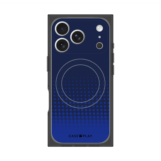 Premium Square Case with MagSafe［ Dot Gradation - Blue ］