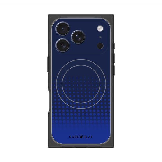 Premium Square Case with MagSafe［ Dot Gradation - Blue ］