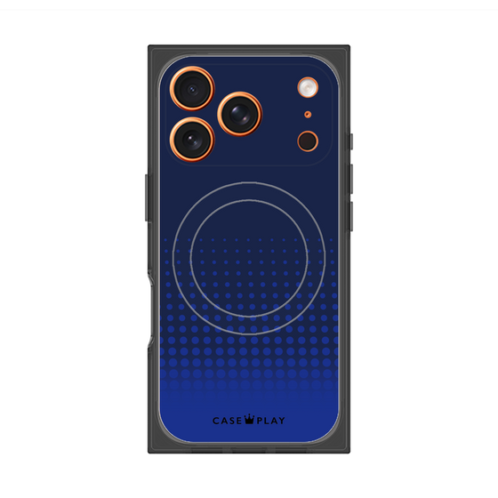 Premium Square Case with MagSafe［ Dot Gradation - Blue ］