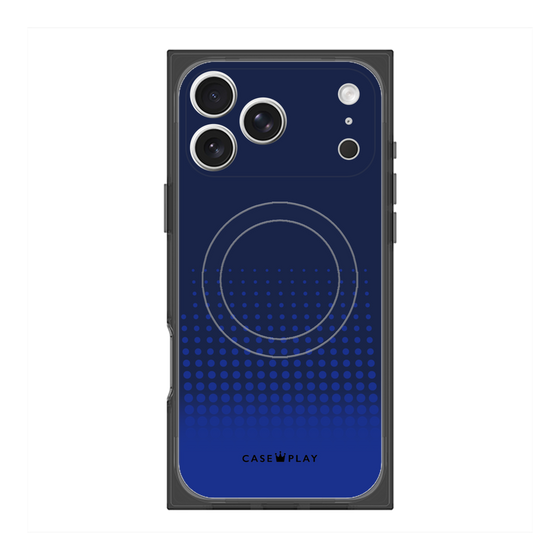 Premium Square Case with MagSafe［ Dot Gradation - Blue ］