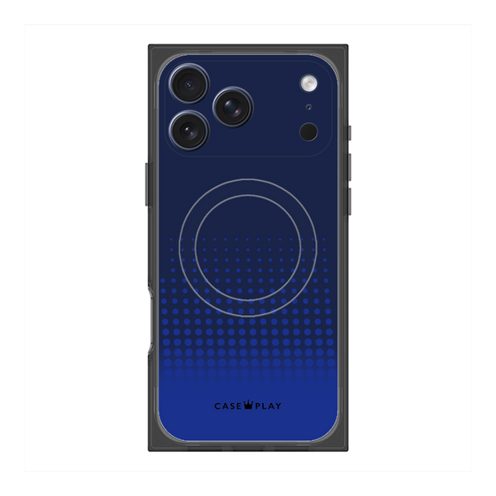 Premium Square Case with MagSafe［ Dot Gradation - Blue ］