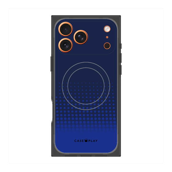 Premium Square Case with MagSafe［ Dot Gradation - Blue ］