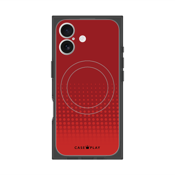 Premium Square Case with MagSafe［ Dot Gradation - Red ］