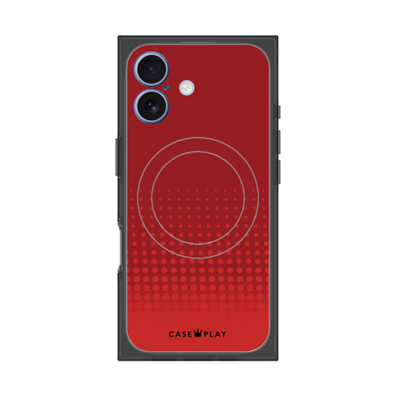 Premium Square Case with MagSafe［ Dot Gradation - Red ］
