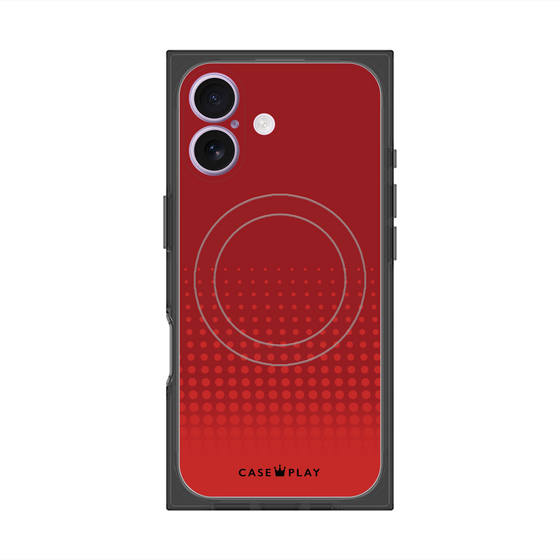Premium Square Case with MagSafe［ Dot Gradation - Red ］
