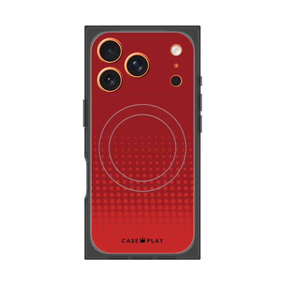 Premium Square Case with MagSafe［ Dot Gradation - Red ］