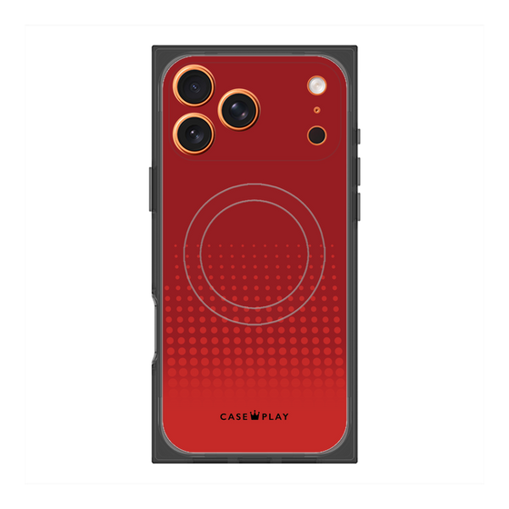 Premium Square Case with MagSafe［ Dot Gradation - Red ］