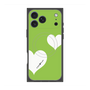Premium Square Case with MagSafe［ Two Hearts - Green ］