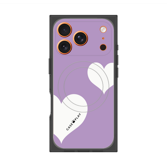 Premium Square Case with MagSafe［ Two Hearts - Purple ］