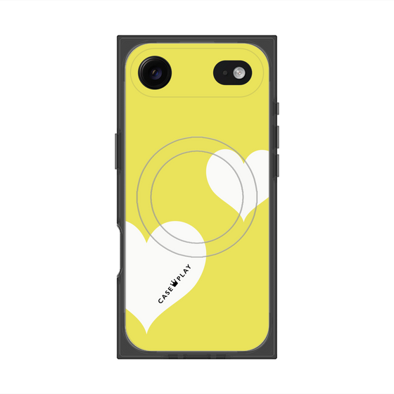 Premium Square Case with MagSafe［ Two Hearts - Yellow ］