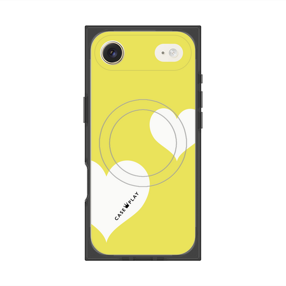 Premium Square Case with MagSafe［ Two Hearts - Yellow ］