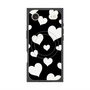 Premium Square Case with MagSafe［ Dot Hearts - Black ］