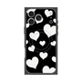 Premium Square Case with MagSafe［ Dot Hearts - Black ］