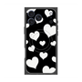 Premium Square Case with MagSafe［ Dot Hearts - Black ］