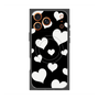 Premium Square Case with MagSafe［ Dot Hearts - Black ］