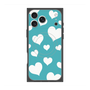 Premium Square Case with MagSafe［ Dot Hearts - Blue ］