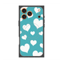 Premium Square Case with MagSafe［ Dot Hearts - Blue ］