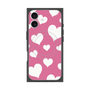 Premium Square Case with MagSafe［ Dot Hearts - Pink ］