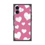 Premium Square Case with MagSafe［ Dot Hearts - Pink ］