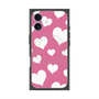 Premium Square Case with MagSafe［ Dot Hearts - Pink ］