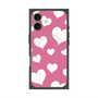 Premium Square Case with MagSafe［ Dot Hearts - Pink ］