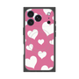 Premium Square Case with MagSafe［ Dot Hearts - Pink ］