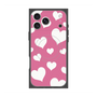 Premium Square Case with MagSafe［ Dot Hearts - Pink ］