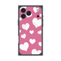 Premium Square Case with MagSafe［ Dot Hearts - Pink ］