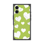 Premium Square Case with MagSafe［ Dot Hearts - Green ］