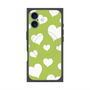 Premium Square Case with MagSafe［ Dot Hearts - Green ］