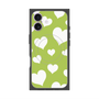 Premium Square Case with MagSafe［ Dot Hearts - Green ］