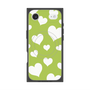 Premium Square Case with MagSafe［ Dot Hearts - Green ］