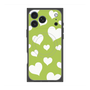 Premium Square Case with MagSafe［ Dot Hearts - Green ］