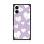 Premium Square Case with MagSafe［ Dot Hearts - Purple ］