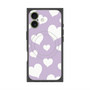 Premium Square Case with MagSafe［ Dot Hearts - Purple ］