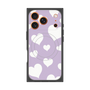 Premium Square Case with MagSafe［ Dot Hearts - Purple ］