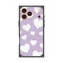 Premium Square Case with MagSafe［ Dot Hearts - Purple ］