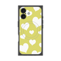 Premium Square Case with MagSafe［ Dot Hearts - Yellow ］