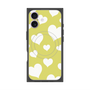 Premium Square Case with MagSafe［ Dot Hearts - Yellow ］