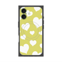 Premium Square Case with MagSafe［ Dot Hearts - Yellow ］