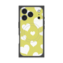 Premium Square Case with MagSafe［ Dot Hearts - Yellow ］