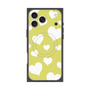 Premium Square Case with MagSafe［ Dot Hearts - Yellow ］