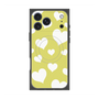 Premium Square Case with MagSafe［ Dot Hearts - Yellow ］
