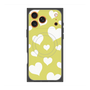 Premium Square Case with MagSafe［ Dot Hearts - Yellow ］