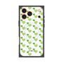 Premium Square Case with MagSafe［ Stripe Hearts - Green ］