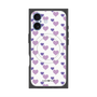 Premium Square Case with MagSafe［ Stripe Hearts - Purple ］