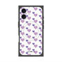 Premium Square Case with MagSafe［ Stripe Hearts - Purple ］