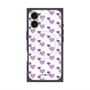 Premium Square Case with MagSafe［ Stripe Hearts - Purple ］